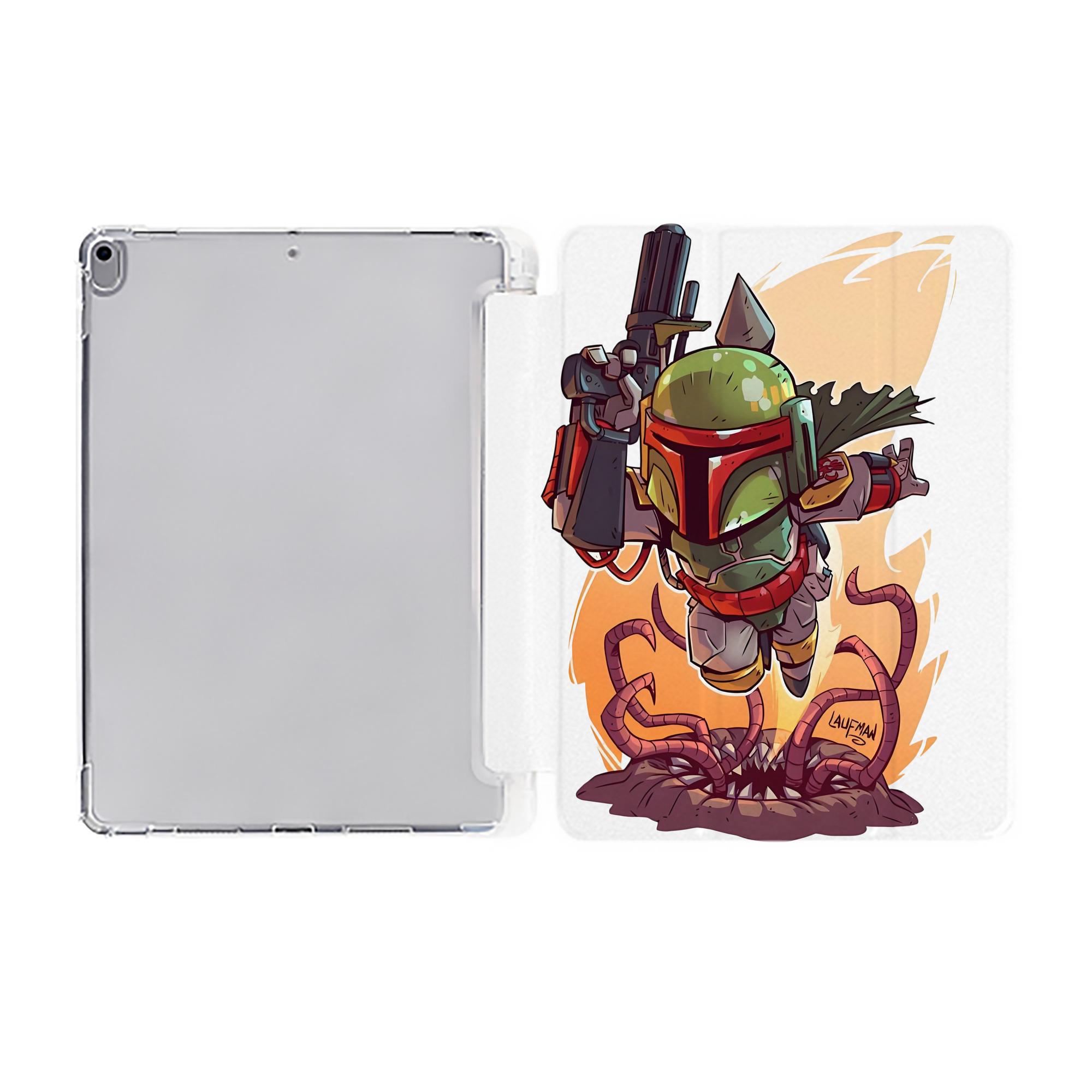 （画像用） スター・ウォーズ Star Wars IPad ケース ペン収納付き 三つ折りスタンド PUレザー×シリコン 対応機種9.5/10.5/10.9インチ